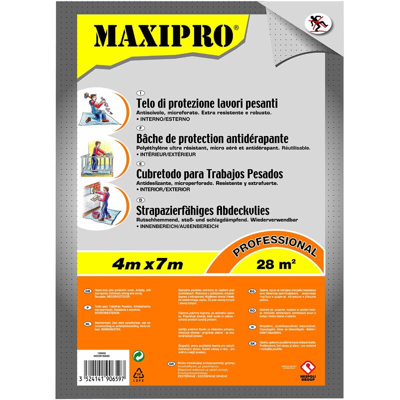 foto del prodotto nespoli telo protezione antiscivolo professionale 4x7m