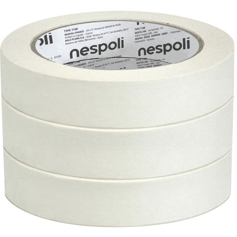 foto del prodotto nespoli torre 3 nastri in carta per mascheratura 25mm x 50m