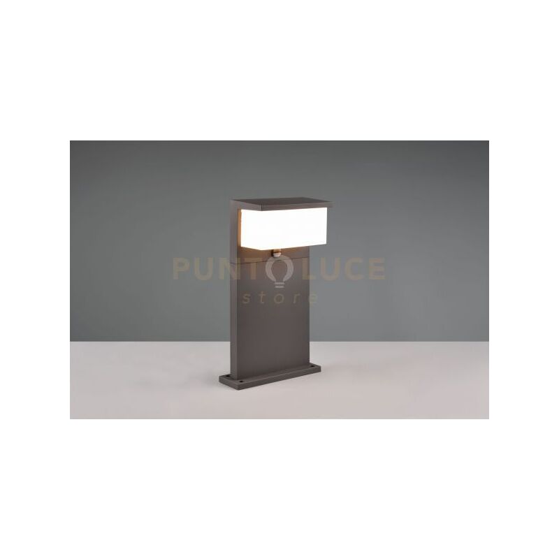 foto del prodotto nestos palo da esterno fusione alluminio antracite a led13w 1300lm, 3000k con sensore h. 45cm ip54