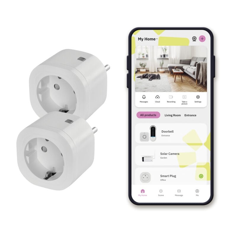 foto del prodotto netatmo omajin by set 2 prese intelligenti con timer, monitoraggio consumo, controllo remoto, spegnimento ritardato, risparmio energetico,