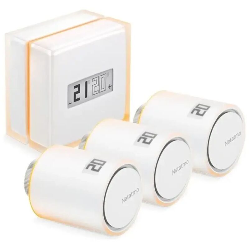 foto del prodotto netatmo smart thermostat pack + 3 teste termostatiche connesse intelligenti wifi