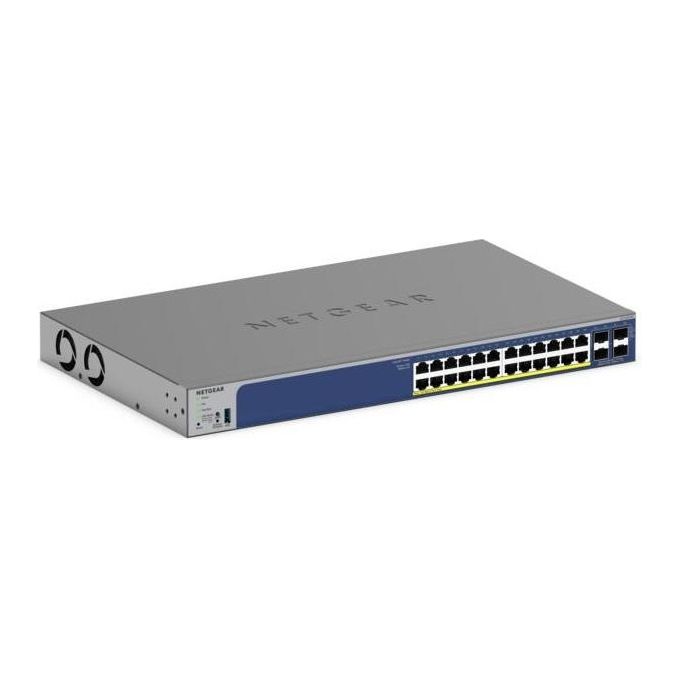 foto del prodotto netgear 24p ge poesmart switch w-10g sfpgs728