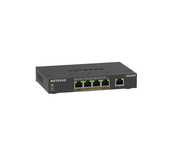 foto del prodotto netgear gs305pv3 non gestito gigabit ethernet 10 100 1000 supporto power over ethernet poe nero