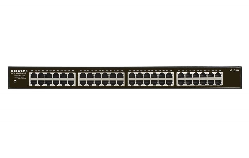 foto del prodotto netgear gs348 non gestito gigabit ethernet 10 100 1000 1u nero