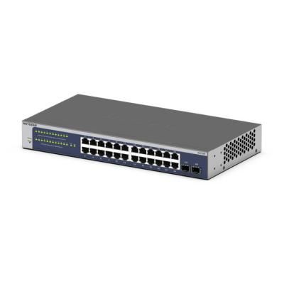 foto del prodotto netgear gs724tv6 gestito l2 l3 gigabit ethernet 10 100 1000 1u blu, grigio gs724t 600eus