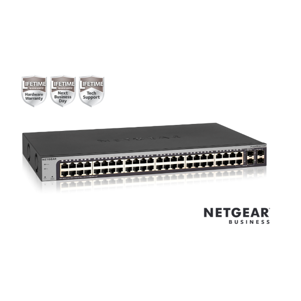 foto del prodotto netgear gs748tv6 gestito l2 l3 l4 gigabit ethernet 10 100 1000 nero, grigio