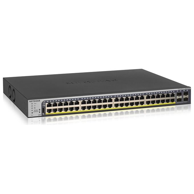 foto del prodotto netgear gs752tp 300eus switch di rete gestito l2 l3 l4 gigabit ethernet 10 100 1000 supporto power over ethernet 1u nero