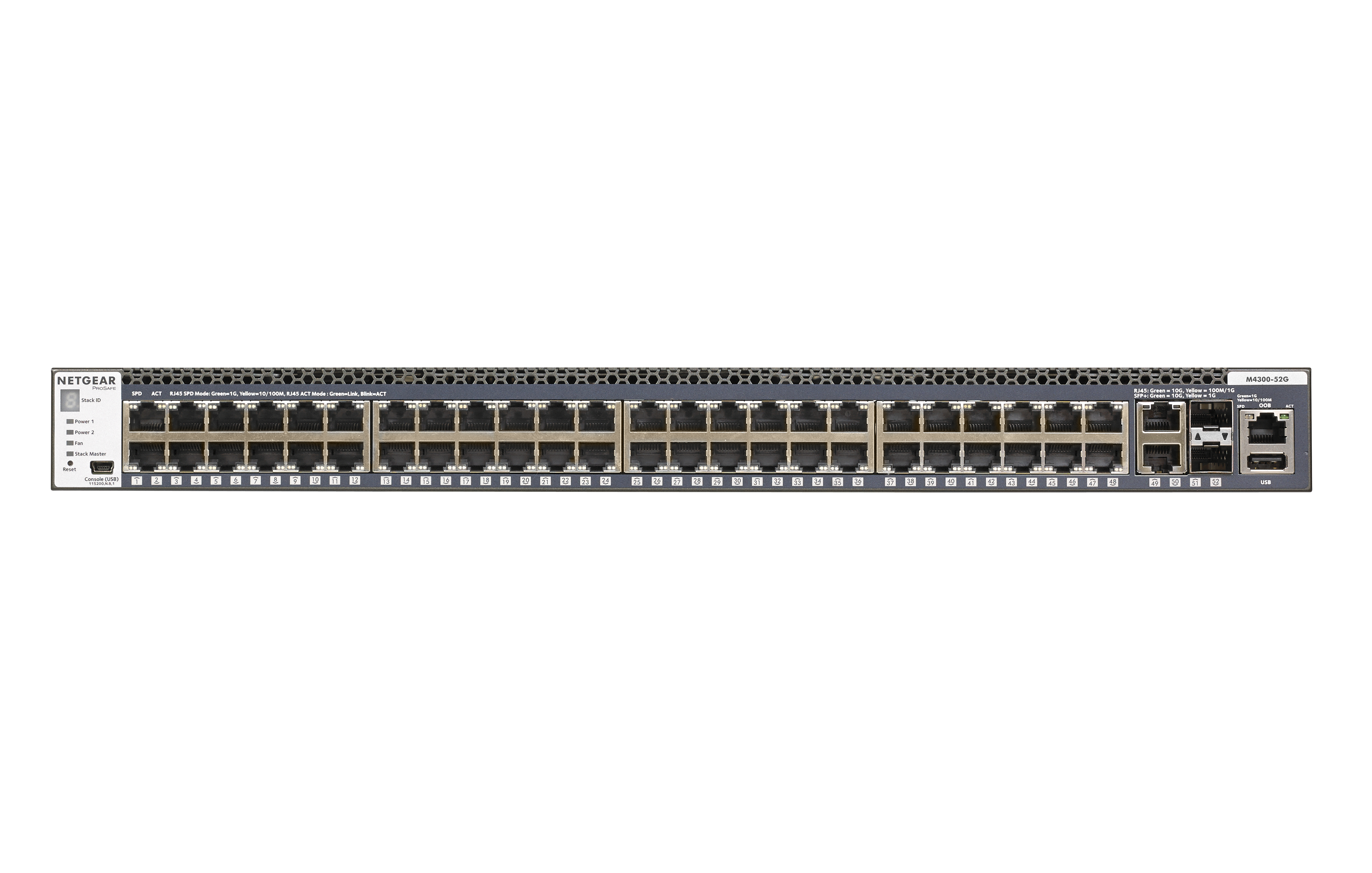 foto del prodotto netgear m4300 52g gestito l3 gigabit ethernet 10 100 1000 1u grigio