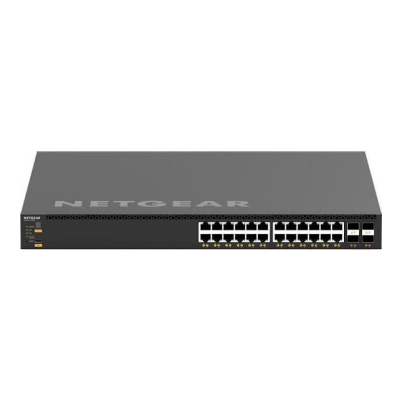 foto del prodotto netgear m4350 24x4v gestito l3 10g ethernet 100 1000 10000 supporto power over ethernet poe 1u nero