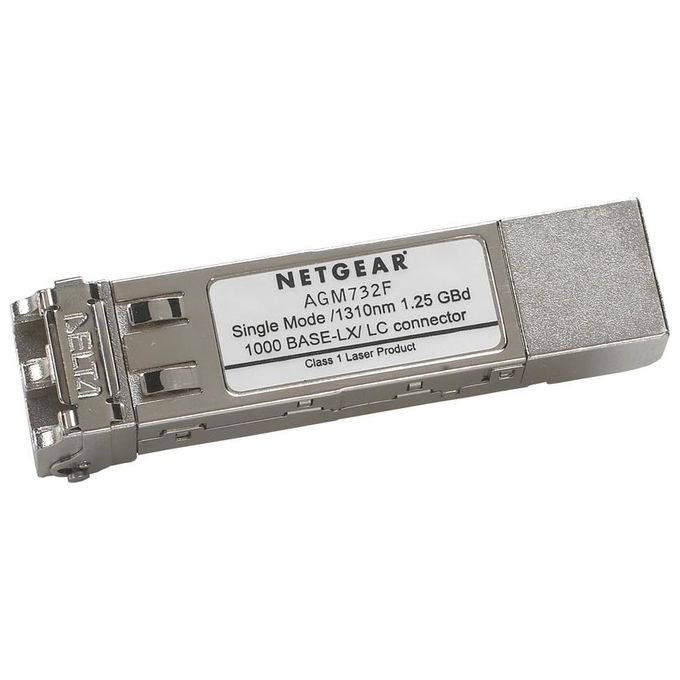 foto del prodotto netgear prosafe agm732f modulo transceiver sfp mini-gbic 1000base-lx lc single mode fino a 10 km per netgear gsm7224
