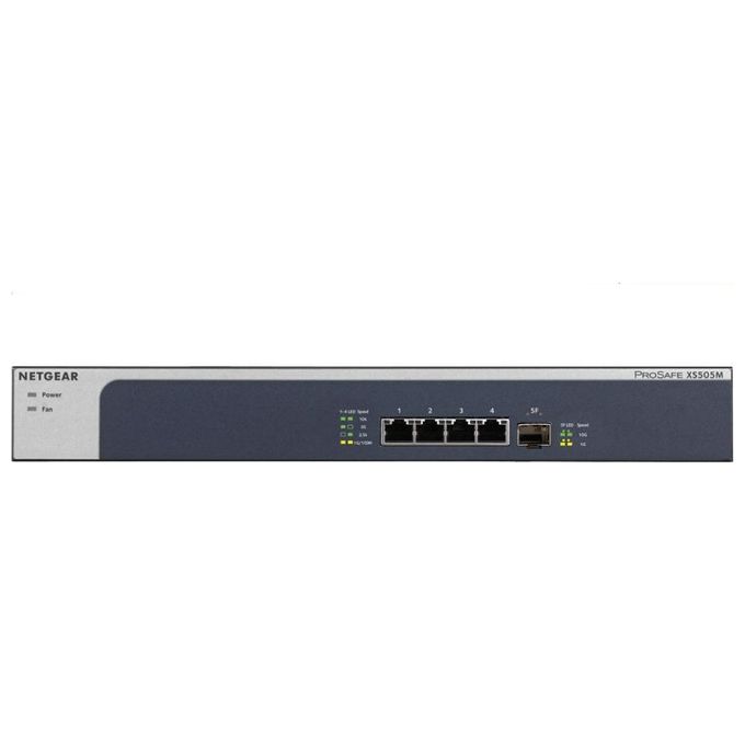 foto del prodotto netgear prosafe xs505m switch unmanaged 4 x 10 gigabit ethernet 10 gigabit sfp desktop, montabile su rack