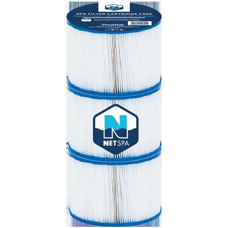 foto del prodotto netspa set di 3 cartucce di filtrazione spa 10,4 cm x h 8cm 150 ply purificazione manutenzione dell acqua qualit dell acqua set di 3