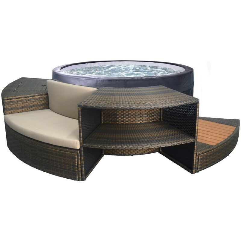 foto del prodotto netspa sp vip140mob2 vita 4 posti mobili spa semirigida rotonda