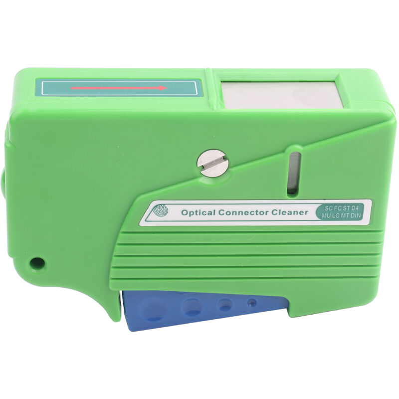 foto del prodotto nettoyant pour fibre optique, cassette de cassette, nettoyeur de connecteur de fibre optique pour connecteurs fc sc lc mu d4 din 500 lingettes de