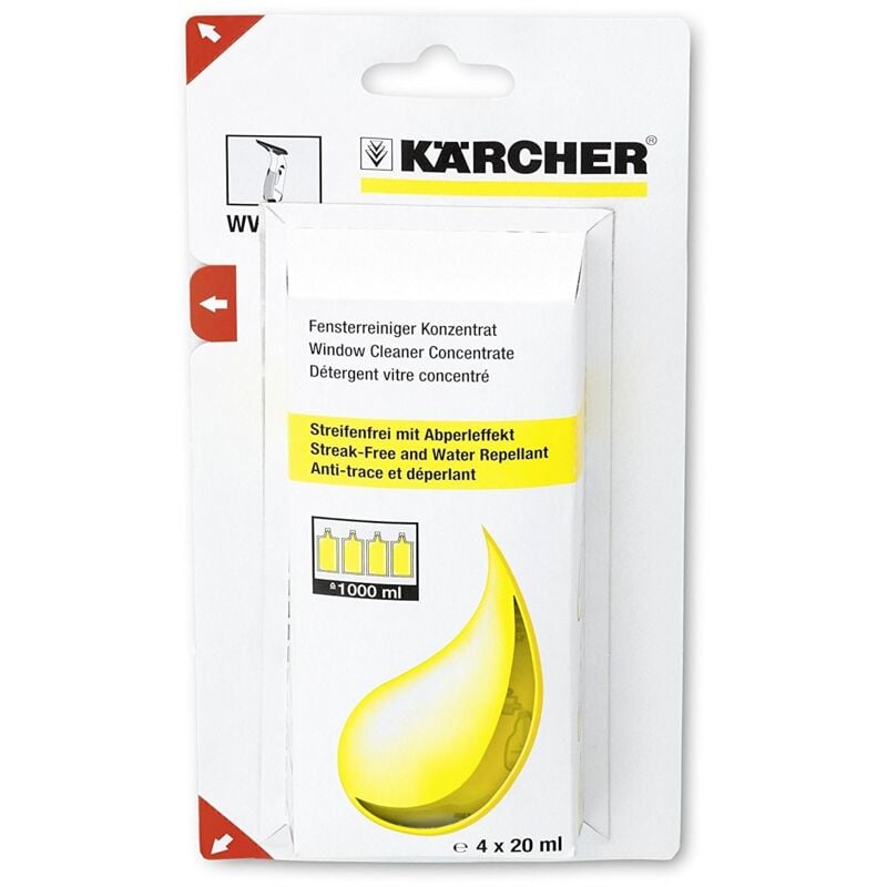foto del prodotto nettoyant vitre concentr de 20ml pour nettoyeur vapeur karcher 62953020