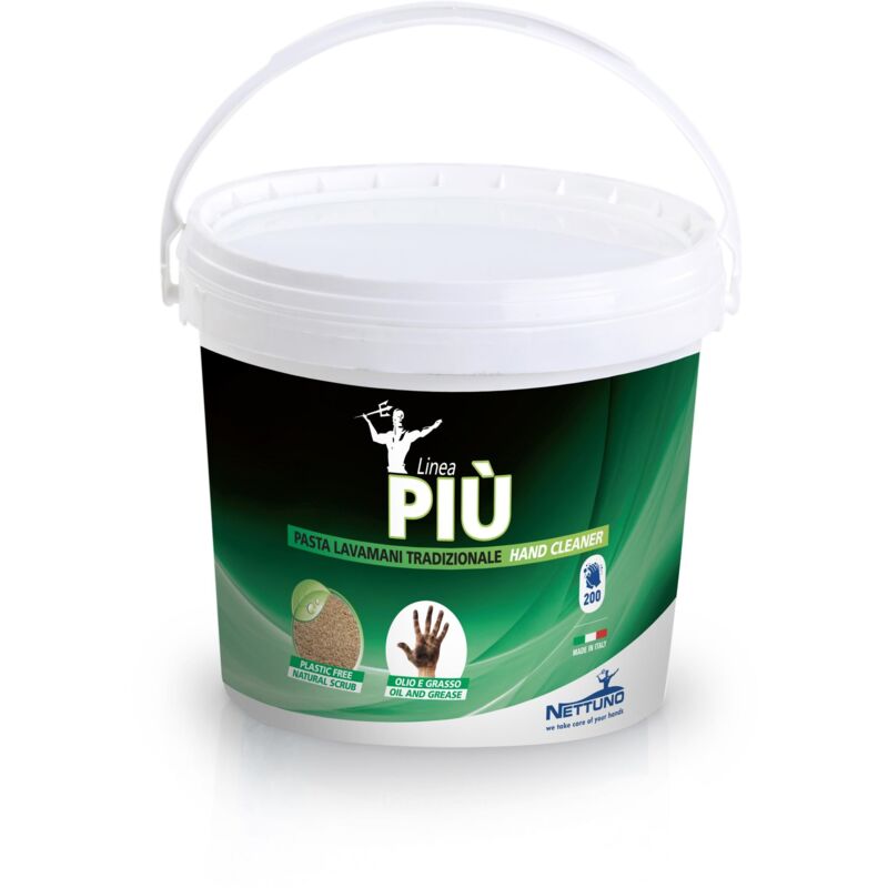 foto del prodotto nettuno pasta lavamani linea pi con microgranuli vegetali e minerali secchio da 5000 ml