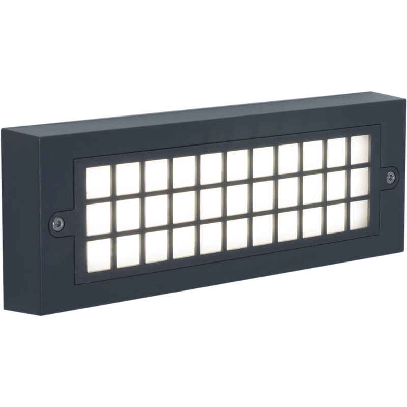 foto del prodotto netz aplique exterior rectangular en luz led blanco c lido 3000k en color negro