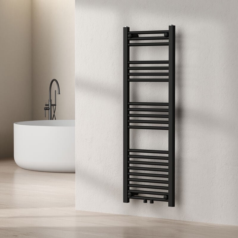 foto del prodotto neu.haus - scaldasalviette da parete voss 120 x 40 cm nero