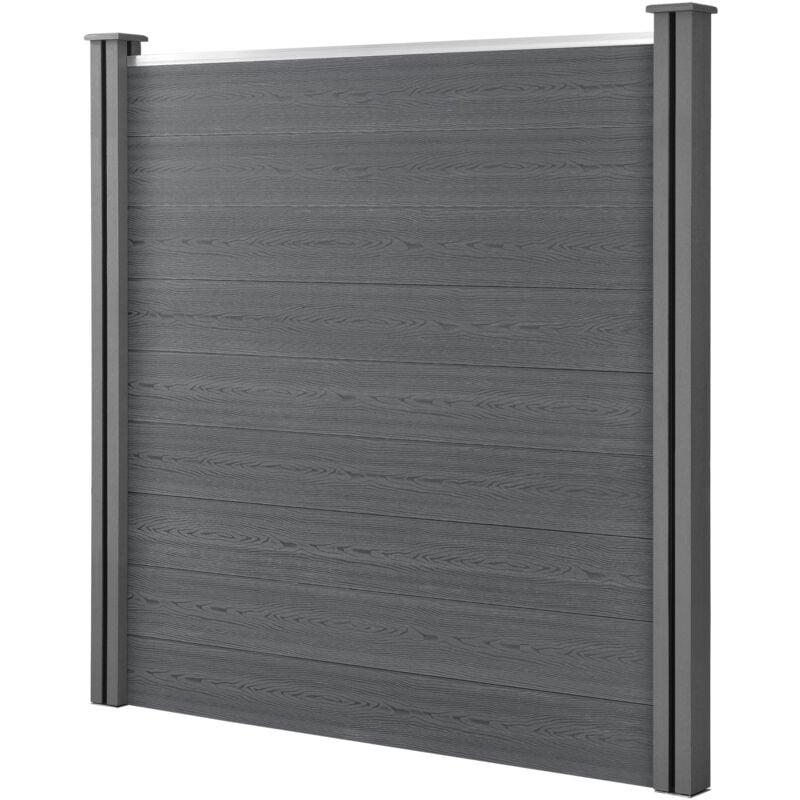 foto del prodotto neu.holz recinzione in wpc per giardino staccionata frangivista alta 183 cm lunga 187 cm grigio