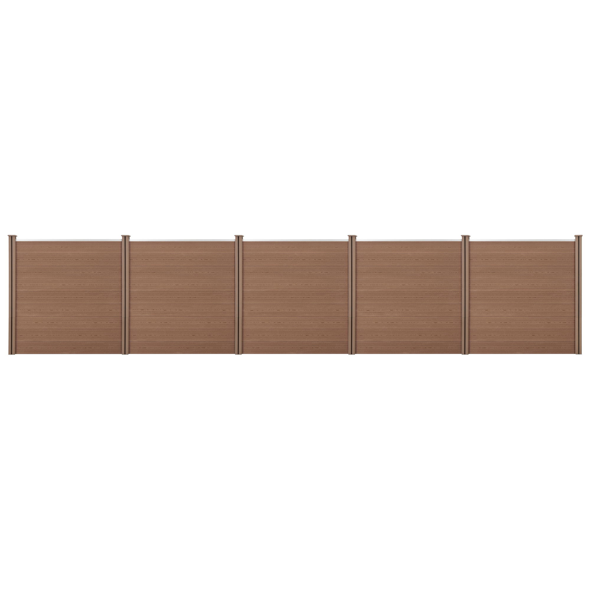 foto del prodotto neu.holz recinzione in wpc per giardino staccionata frangivista alta 183 cm lunga 879 cm marrone