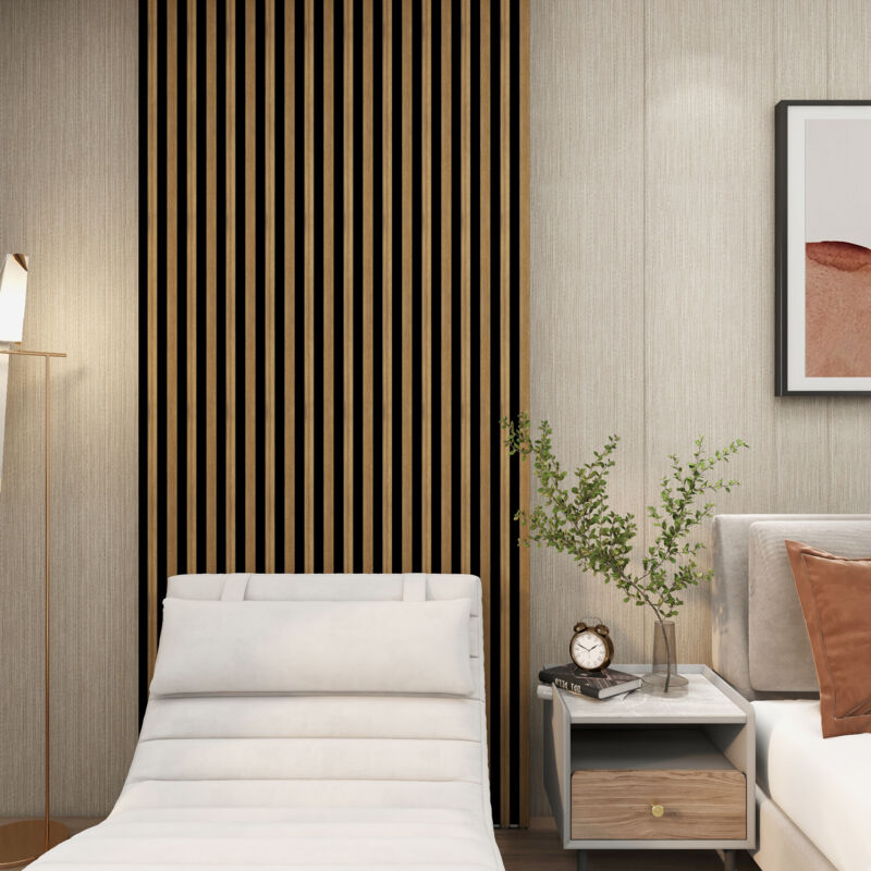 foto del prodotto neu.holz set blaricum di 4 pannelli murali 3d effetto rovere