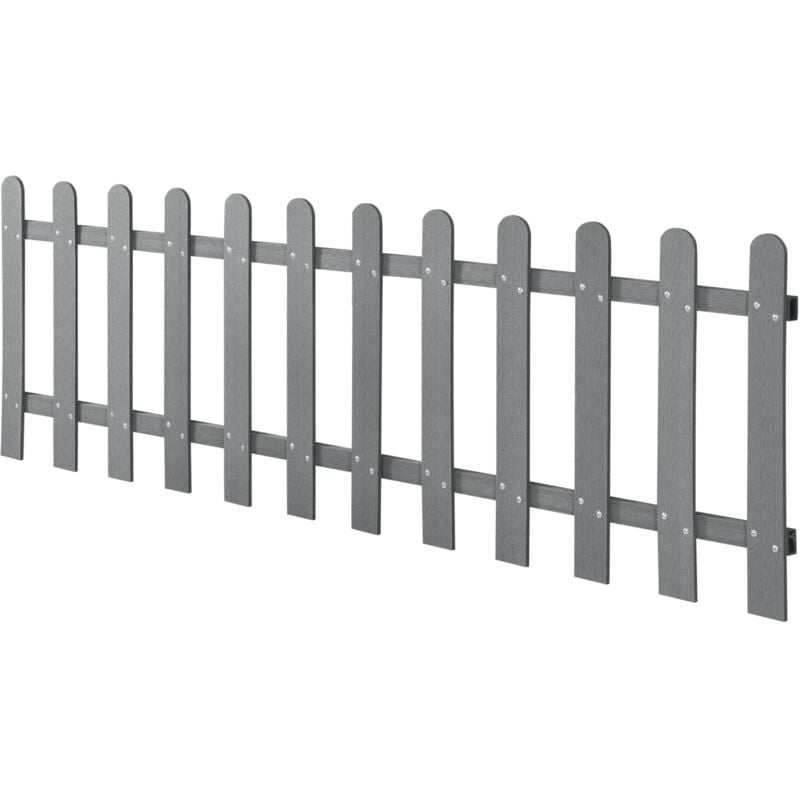 foto del prodotto neu.holz steccato per giardino recinzione a 12 doghe in wpc 200 x 60 cm grigio