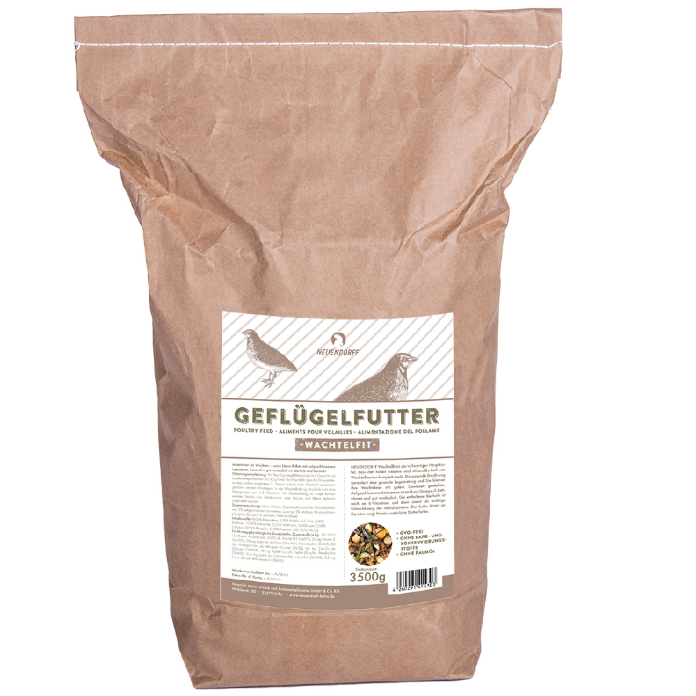 foto del prodotto neuendorff premium hobby wachtelfit mangime per quaglie 3,5 kg