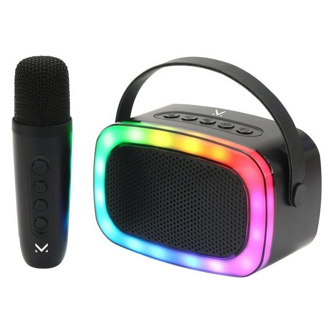 foto del prodotto new majestic speaker kara ok black con microfono funzioni karaoke e magic voice