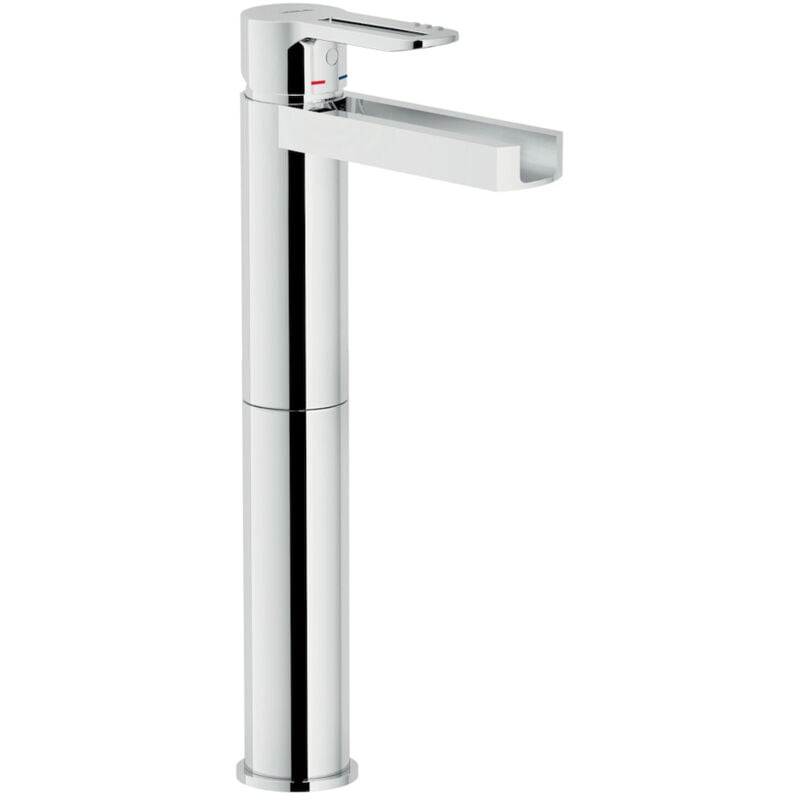 foto del prodotto new road rubinetto lavabo a cascata a bocca alta codice prod rdc0128 2cr - nobili