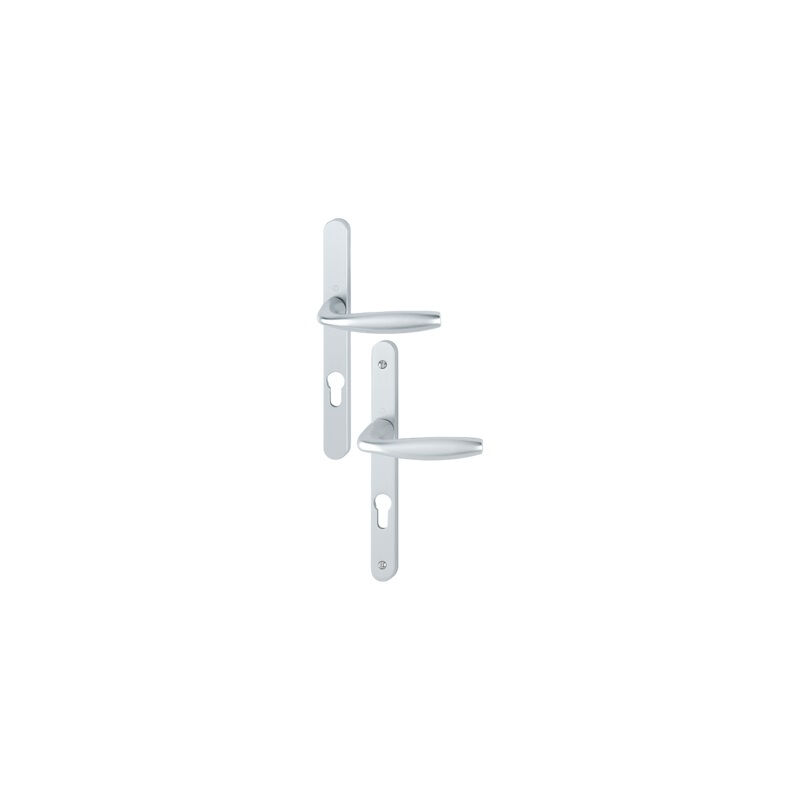foto del prodotto new york 1810rh 300lmsgl 1810 hoppe set di porte a piastra stretta argento pz92 3423050