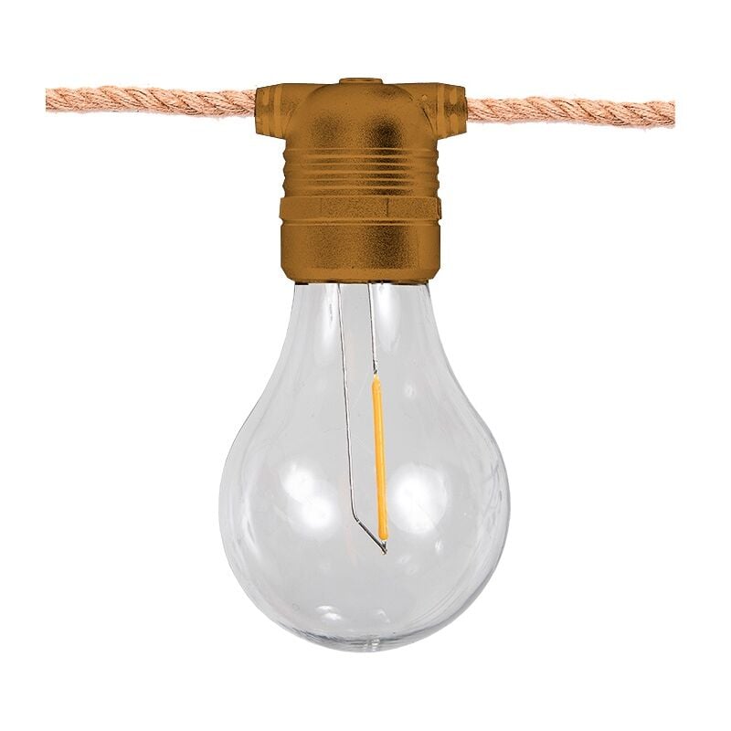 foto del prodotto newgarden allegra luce a stringa per interni ed esterni. 10 lampadine led a luce calda. prodotto in spagna