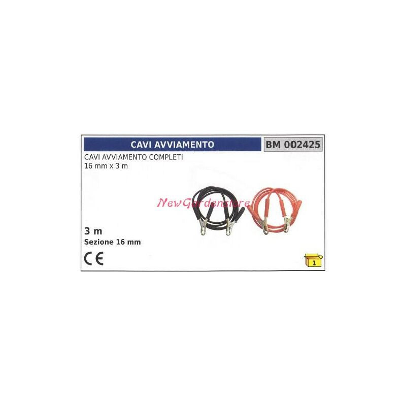 foto del prodotto newgarden cavi avviamento completi 16mm x 3m 002425