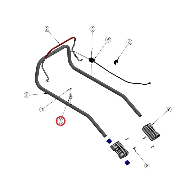 foto del prodotto newgarden fermacavo avviamento sagomato originale grin rasaerba tagliaerba hm37 prt 0382