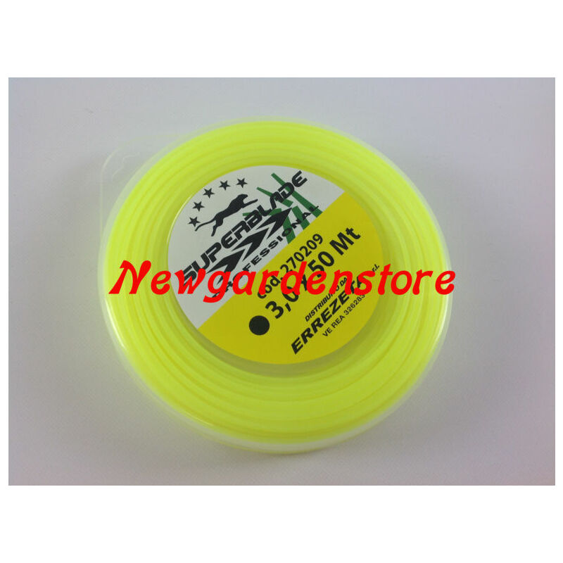 foto del prodotto newgarden filo per decespugliatore giallo 270209 diametro tondo 3,0mm 50 metri