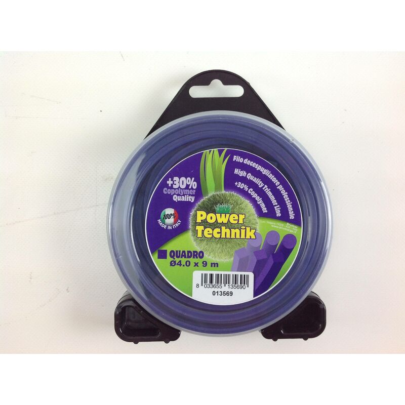 foto del prodotto newgarden filo power technik decespugliatore viola diametro quadro 4,0 mm lunghezza 9 mt