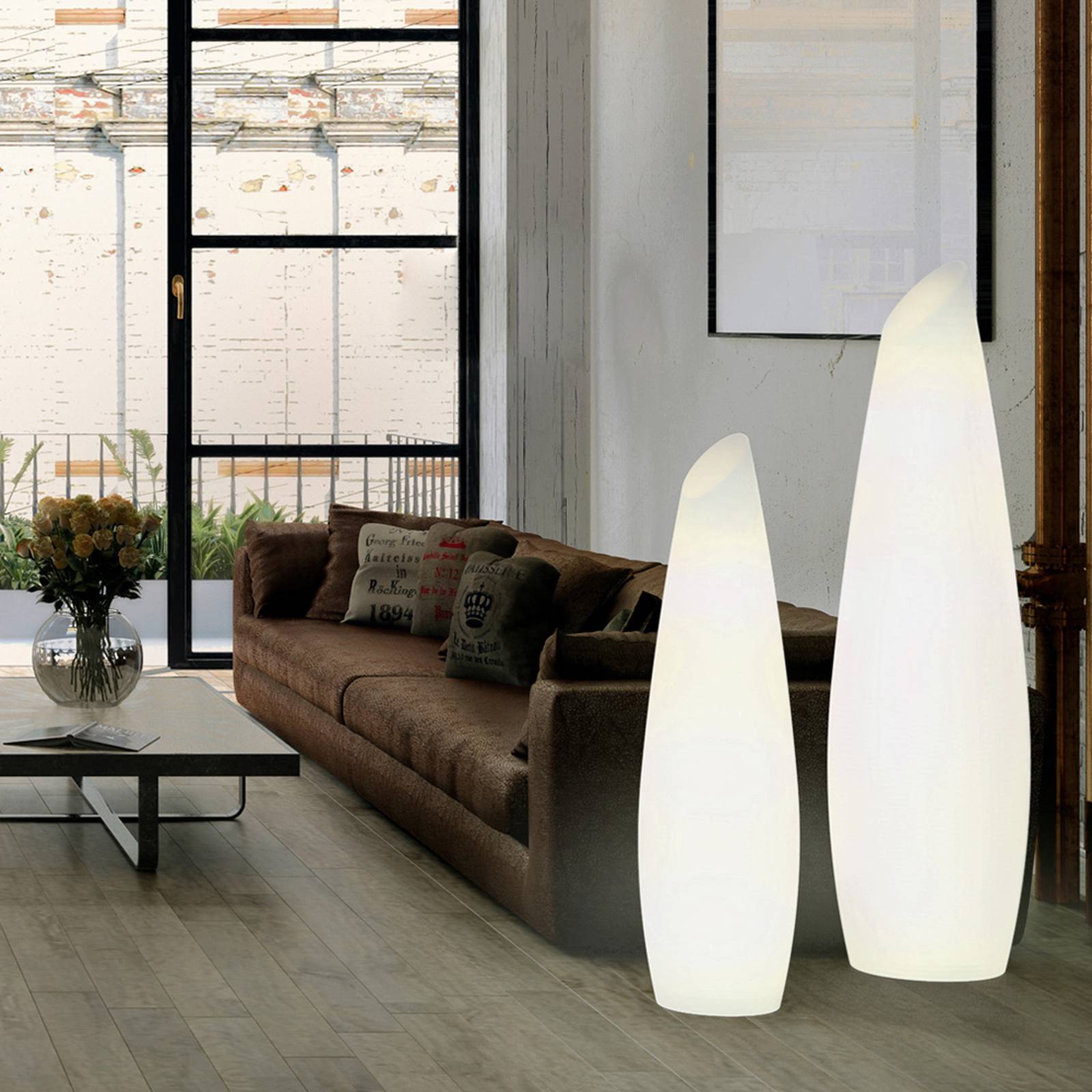 foto del prodotto newgarden fredo piantana led, batteria ricaricabile, altezza 170 cm