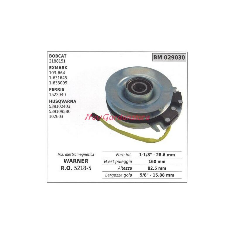 foto del prodotto newgarden frizione elettromagnetica warner rasaerba tosaerba bobcat 029030