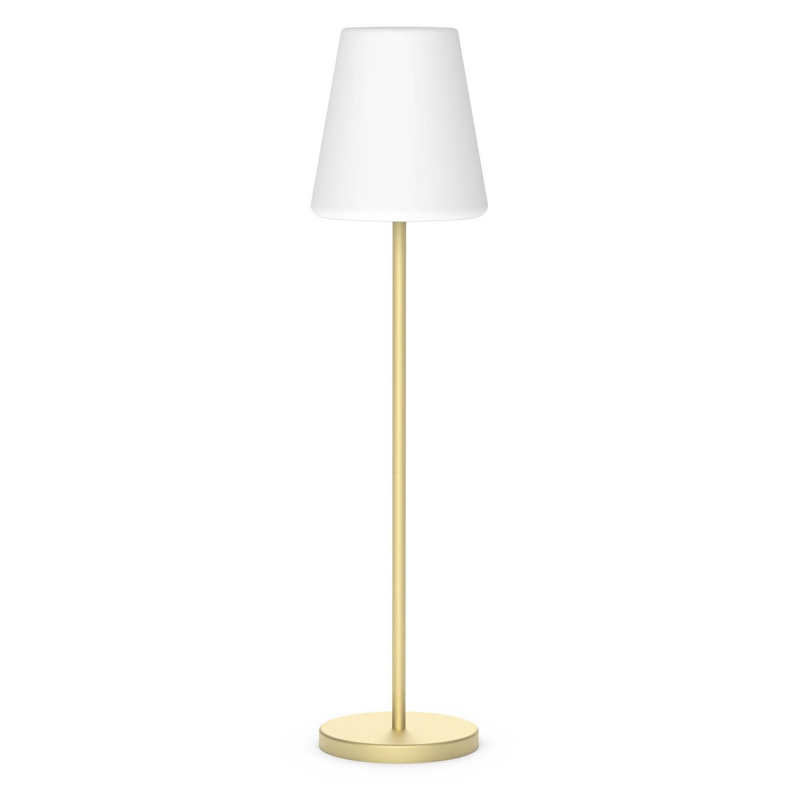 foto del prodotto newgarden lola slim 120 lampada da terra a energia solare ottone