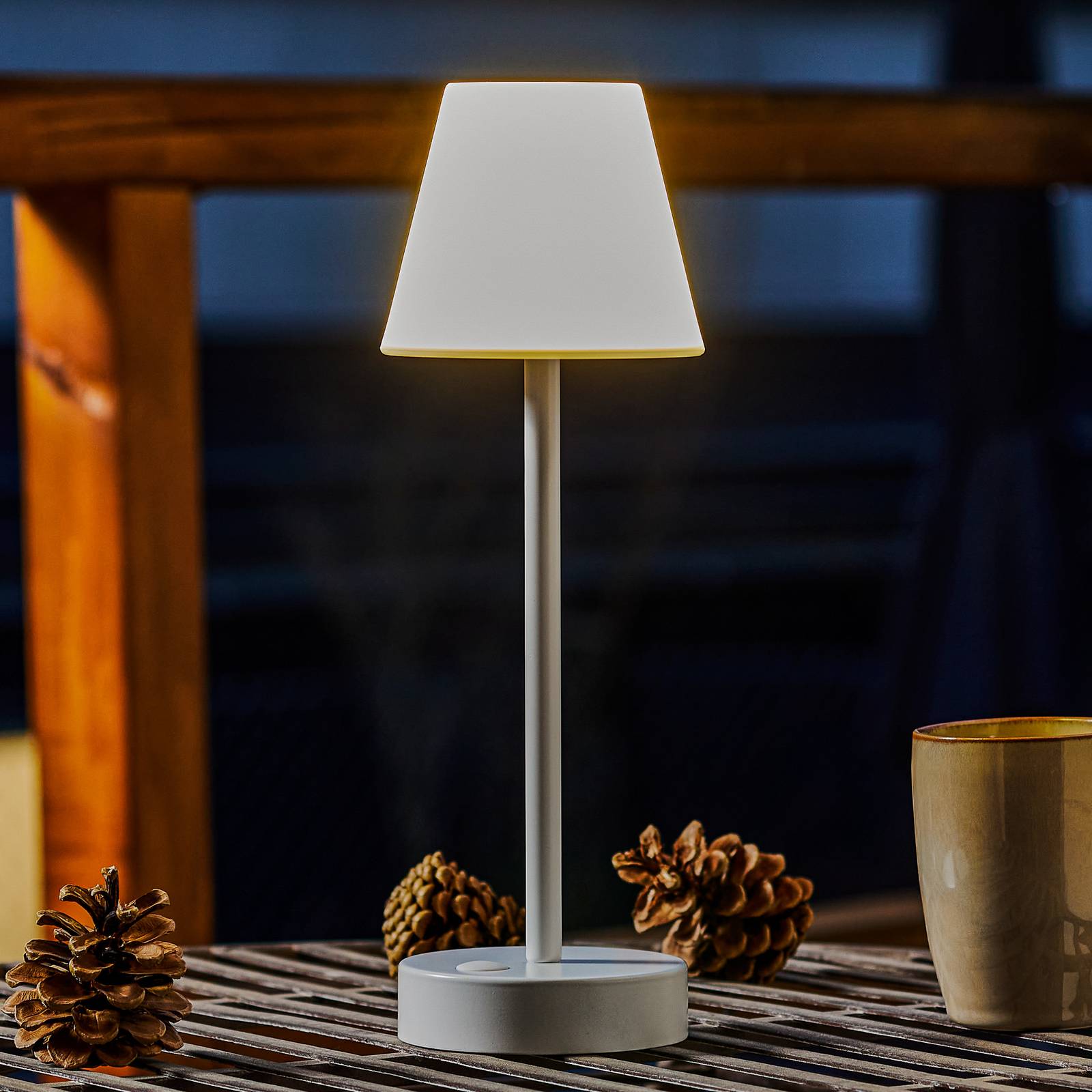foto del prodotto newgarden lola slim led da tavolo accu, bianco