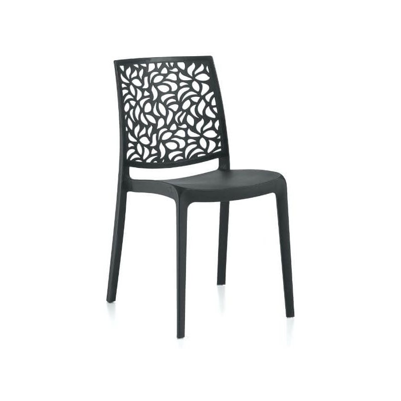 foto del prodotto newgarden - set di 4 - 6 sedie london stone in resina antracite 4 sedie