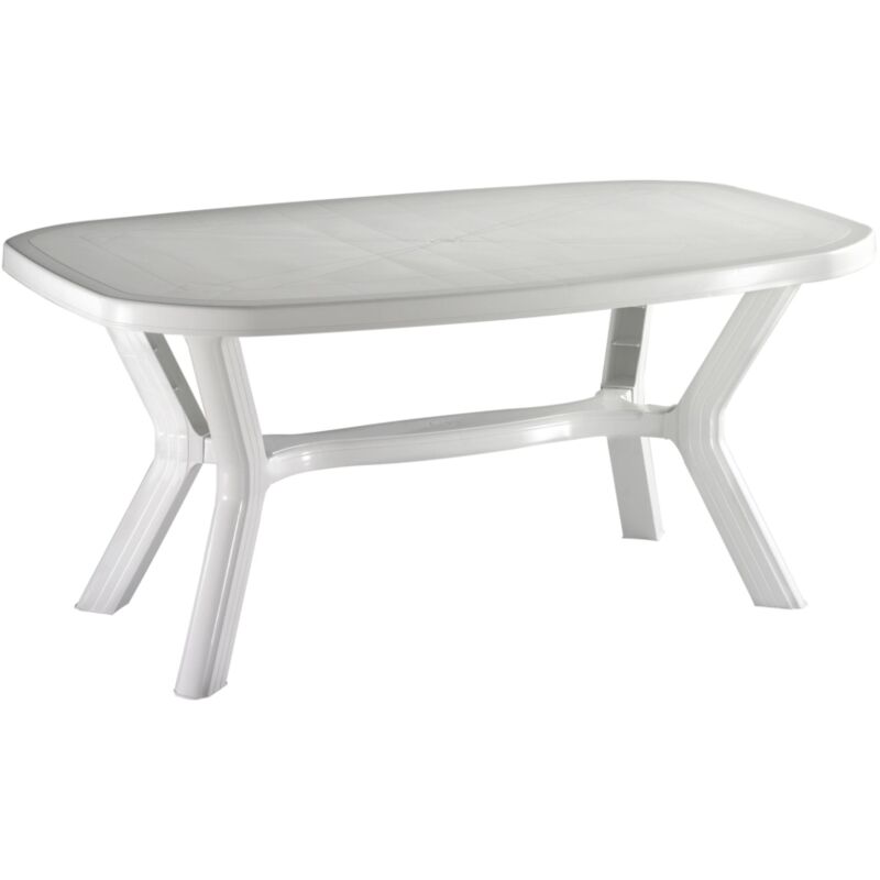 foto del prodotto newgarden tavolo da esterno antibe in polipropilene bianco 160x90x73 cm
