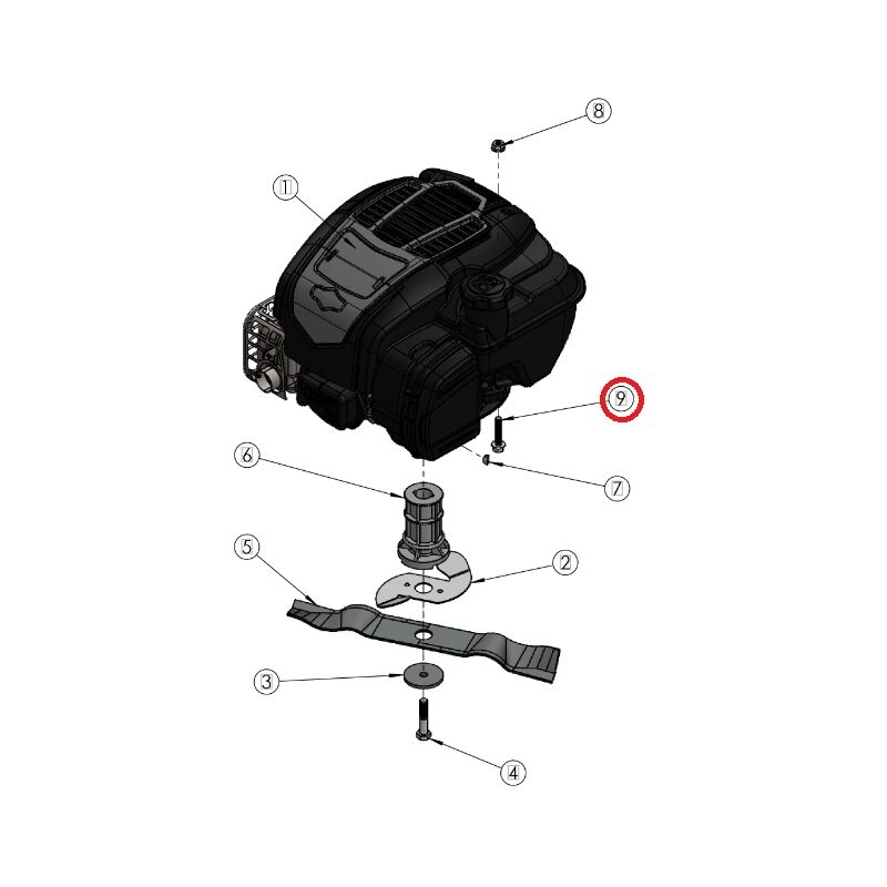 foto del prodotto newgarden vite motore originale grin rasaerba tagliaerba hm37 hm46 bm37 82v prt 0252