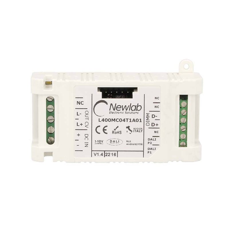 foto del prodotto newlab led dimmer pwm 12a dimmerabile tramite bluetooth pulsante n.o. 0 10v 1 10v dali potenziometro