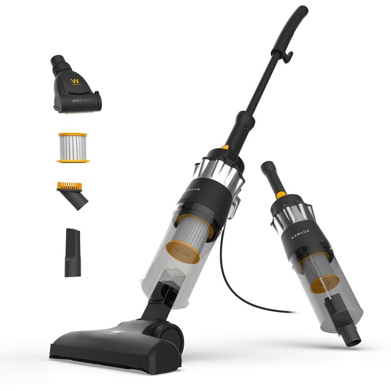 foto del prodotto newlux aspirapolvere con filo 2in1 v900, verticale e manuale, 800 w, 2l, 16,5 kpa e triple sist. filtro f.hepa accessorio per animali 5 m di