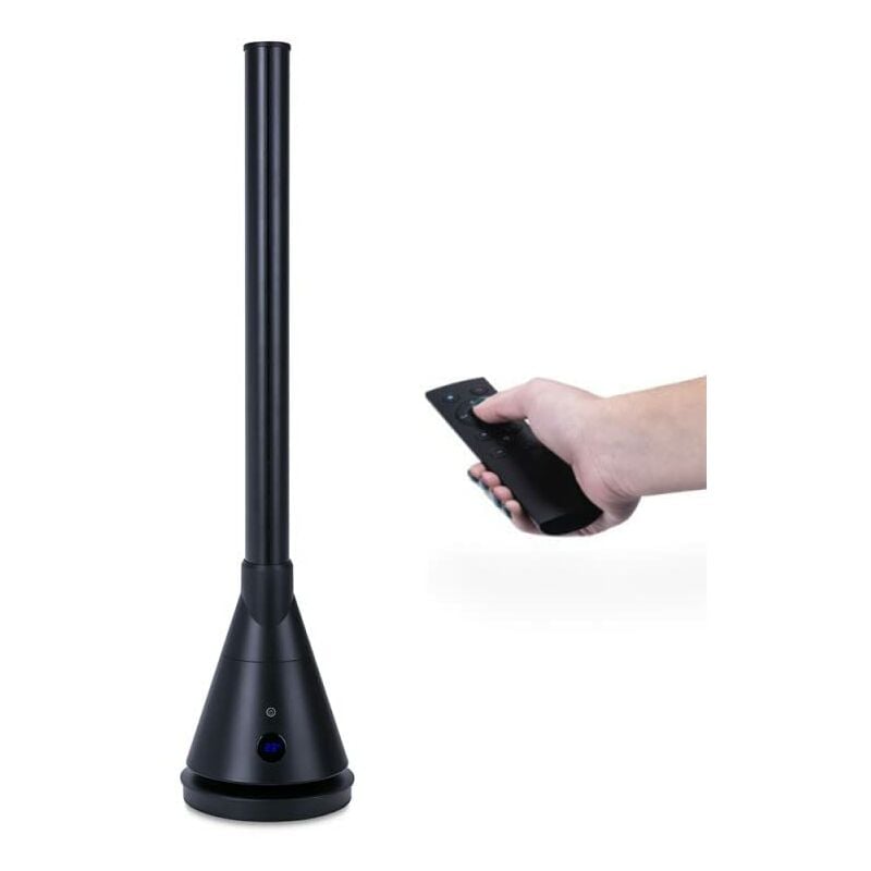 foto del prodotto newlux newteck ventilatore a torre aria fredda calore dual 365 nero senza pale, riscaldamento ceramica, telecomando oscillante, termostato, 9