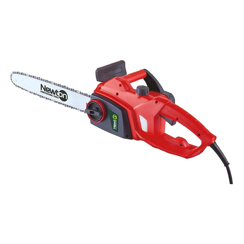 foto del prodotto newton elettrosega 2400w, lunghezza barra 45 cm, auto lubrificante, tasto sicurezza, giri 7000 min