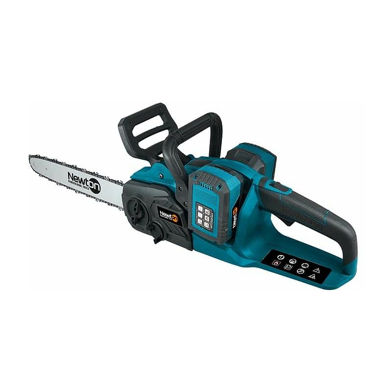 foto del prodotto newton elettrosega con predisposizione per utilizzo contemporaneo di 2 batterie da 18v, solo corpo macchina