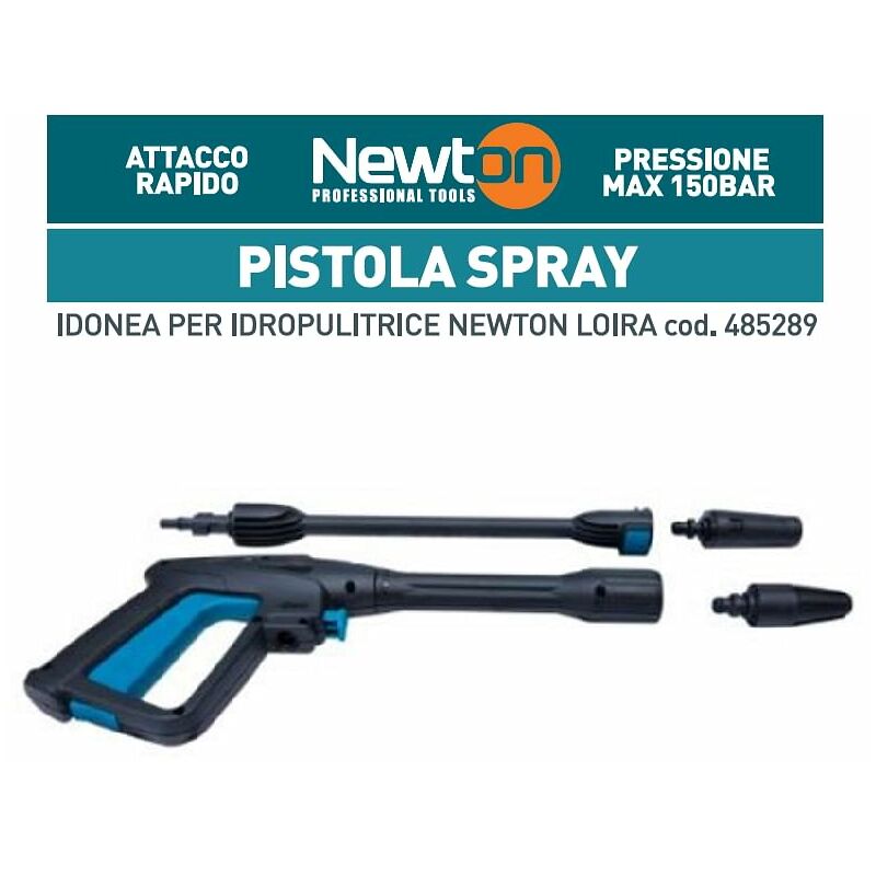 foto del prodotto newton pistola spray, pressione massima 150 bar, attacco rapido