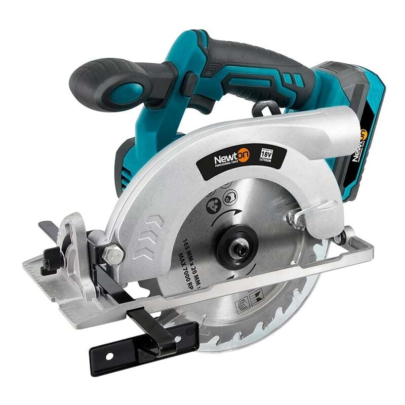 foto del prodotto newton sega circolare a batteria, linea one4all18v, lama 165 mm, solo corpo macchina