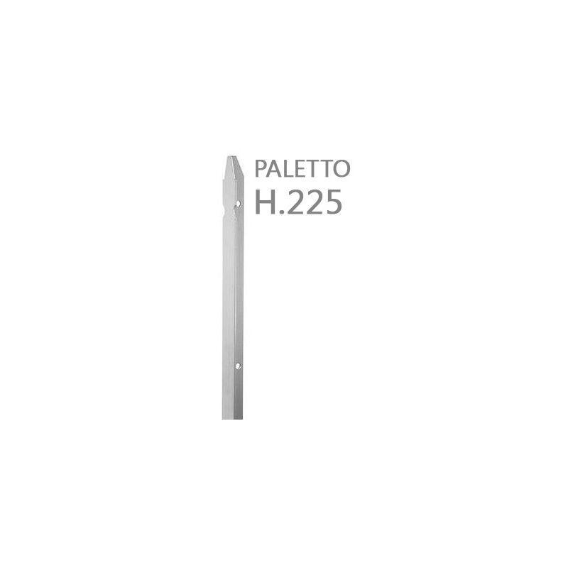foto del prodotto nextradeitalia 10pz paletto a t altezza 225 cm sezione mm 30x30x3 zincato palo colore zinco da giardino recinzione in ferro